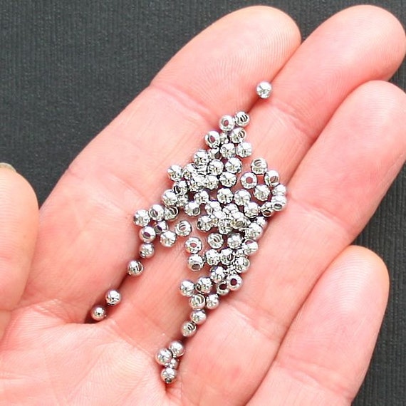 1000 Spacer Beads Silver Plated Dainty 3mm Size FD112