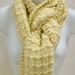 Chunky Hand Knit Scarf, Unisex Scarf, Fashion Scarf, Womens Knit Scarves, Mens Neck Scarf, Beige