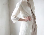 Ivory coat, felted eco friendly coat summer fashion white boho fashion, custom size