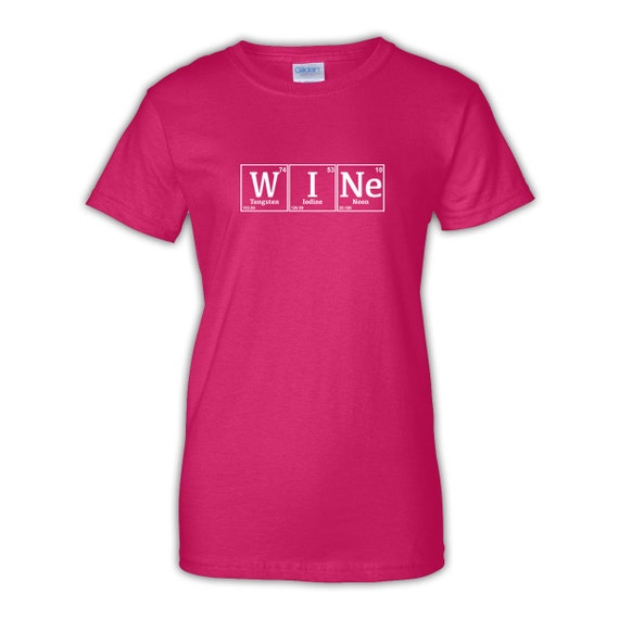 shirt wine periodic of table Iris Heather Heliconia Dark Color color Black Pink a Select Blue