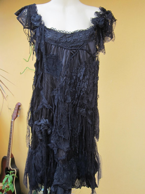 vintage inspired gothic bohemian dress with layers and by wildskin