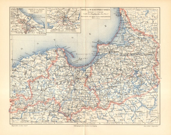 1906 Original Antique Dated Map Showing the by CabinetOfTreasures