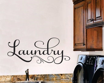 Laundry Wall Decal Laundry Subway Art