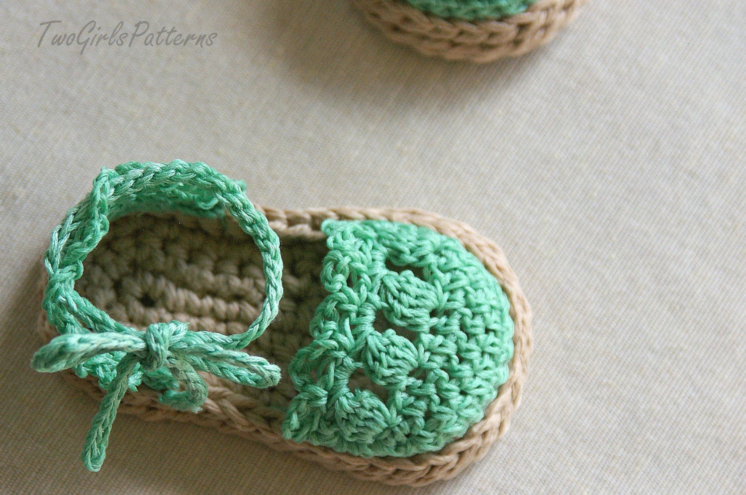 CROCHET PATTERN 119 Baby Girl Espadrille Sandals