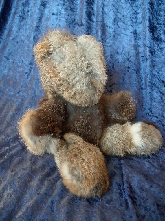 rabbit fur teddy bear