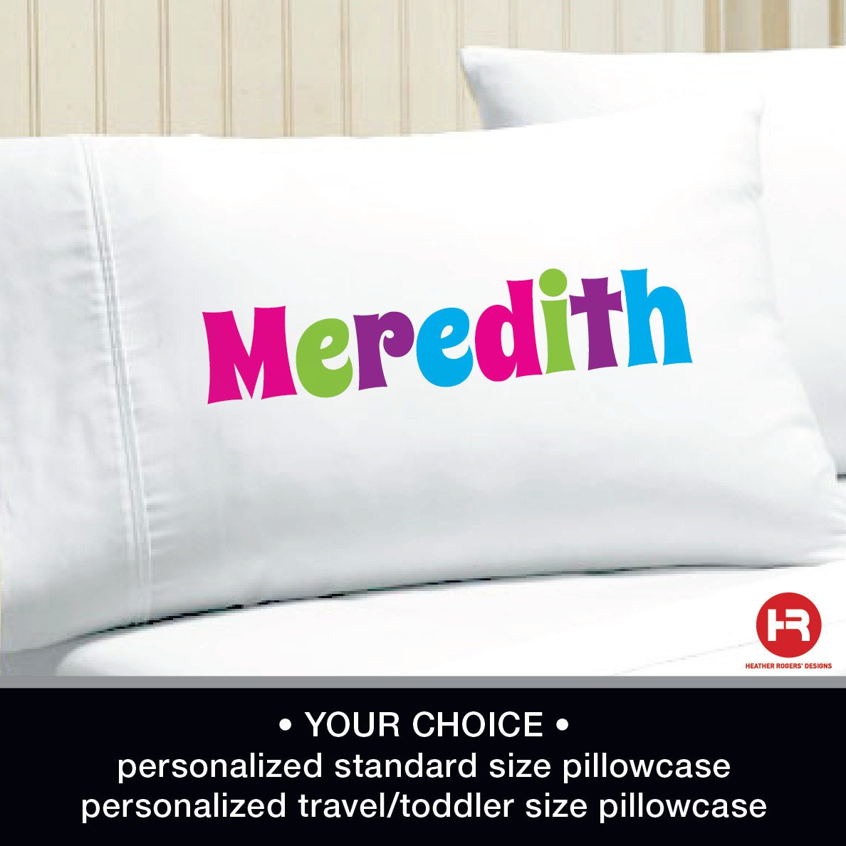 Personalized Pillowcase Girls by HeatherRogersDesigns on Etsy