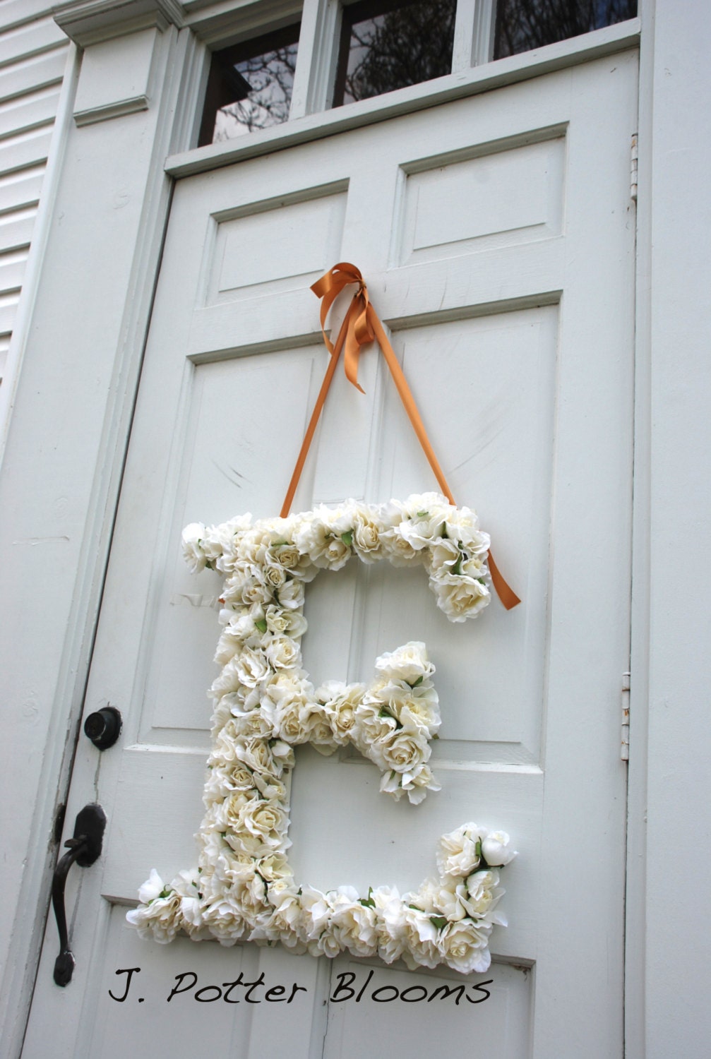 Wedding Silk Flower Letter Floral Church Decor by JPotterBlooms