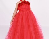 Flower Girl Tutu Dress - Red - Blazing Beauty - 7-8 Youth Girl - Cutie Patootie Designz Il_170x135