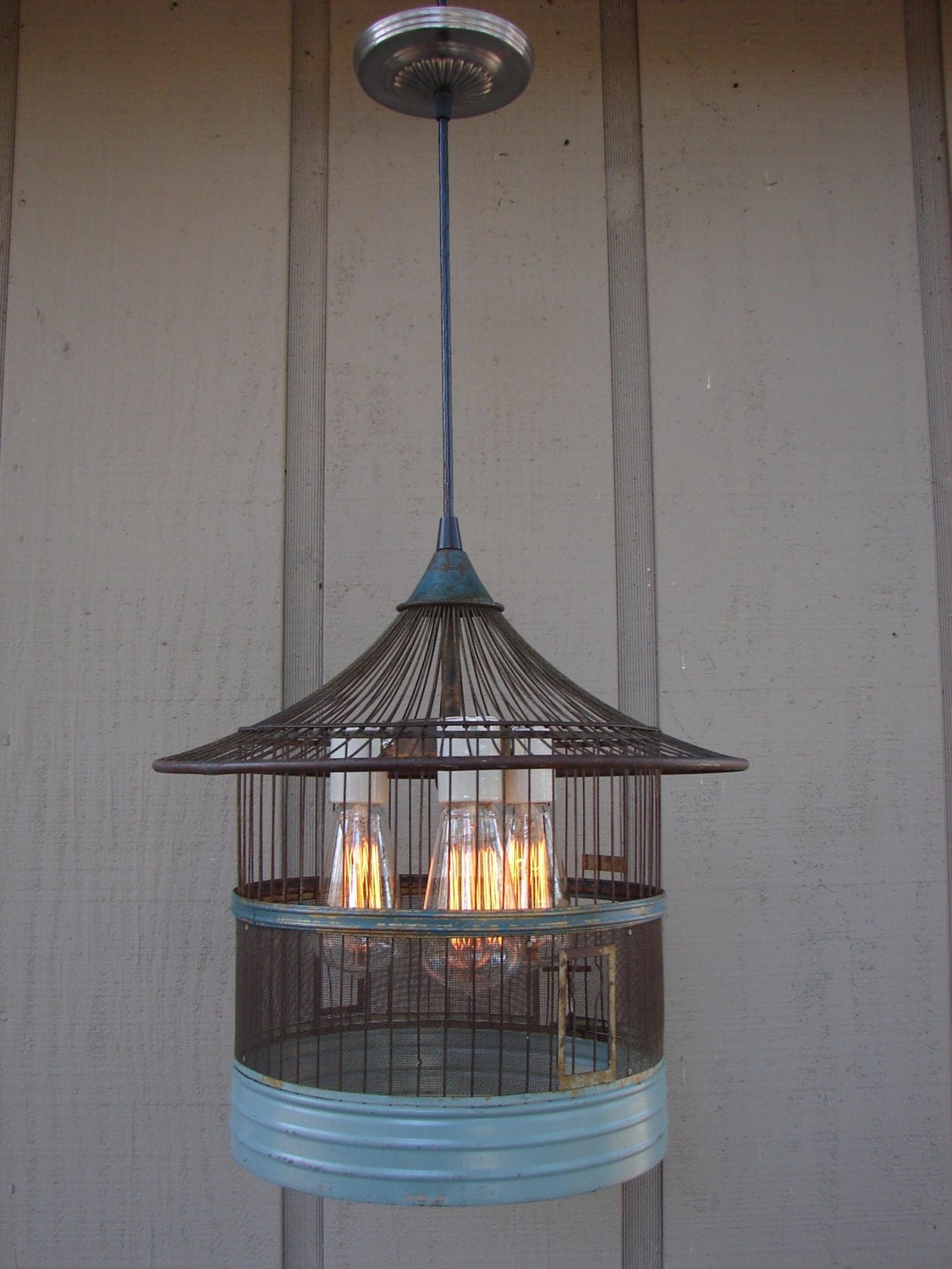 rustic pendant light upcycled vintage bird cage light rustic pendant light upcycled vintage bird cage light
