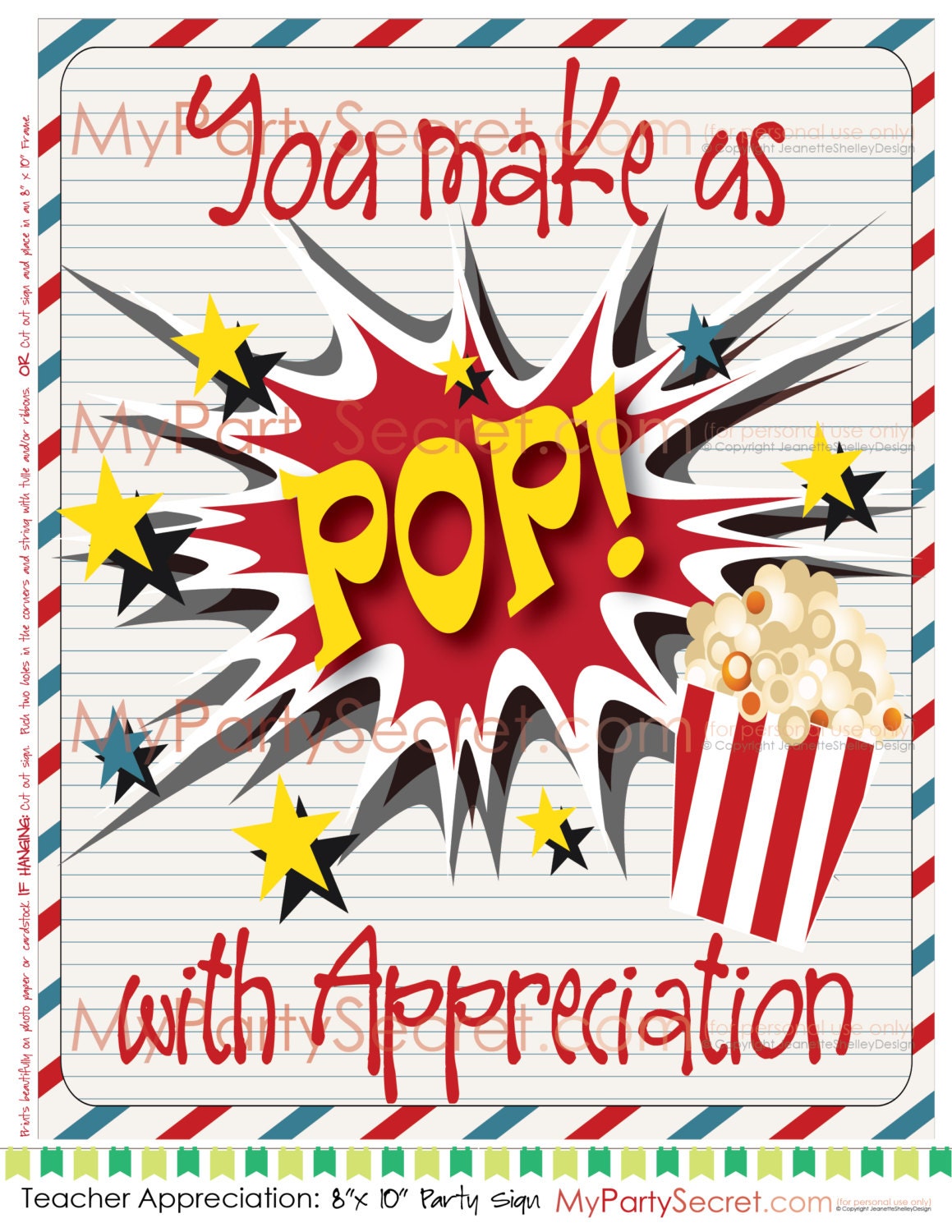 Teacher Appreciation Popcorn Printable Printable Word Searches