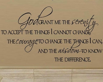 Serenity Prayer Wall Decor god grant me | etsy Serenity Prayer Wall Decor god grant me | etsy