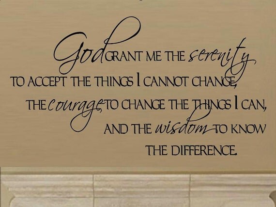 God Grant Me The Serenity Prayer Wall Decal Wd A007 Vinyl Home