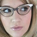 Vintage 50's Mink Engraved Aluminum Winged Cat Eyeglasses