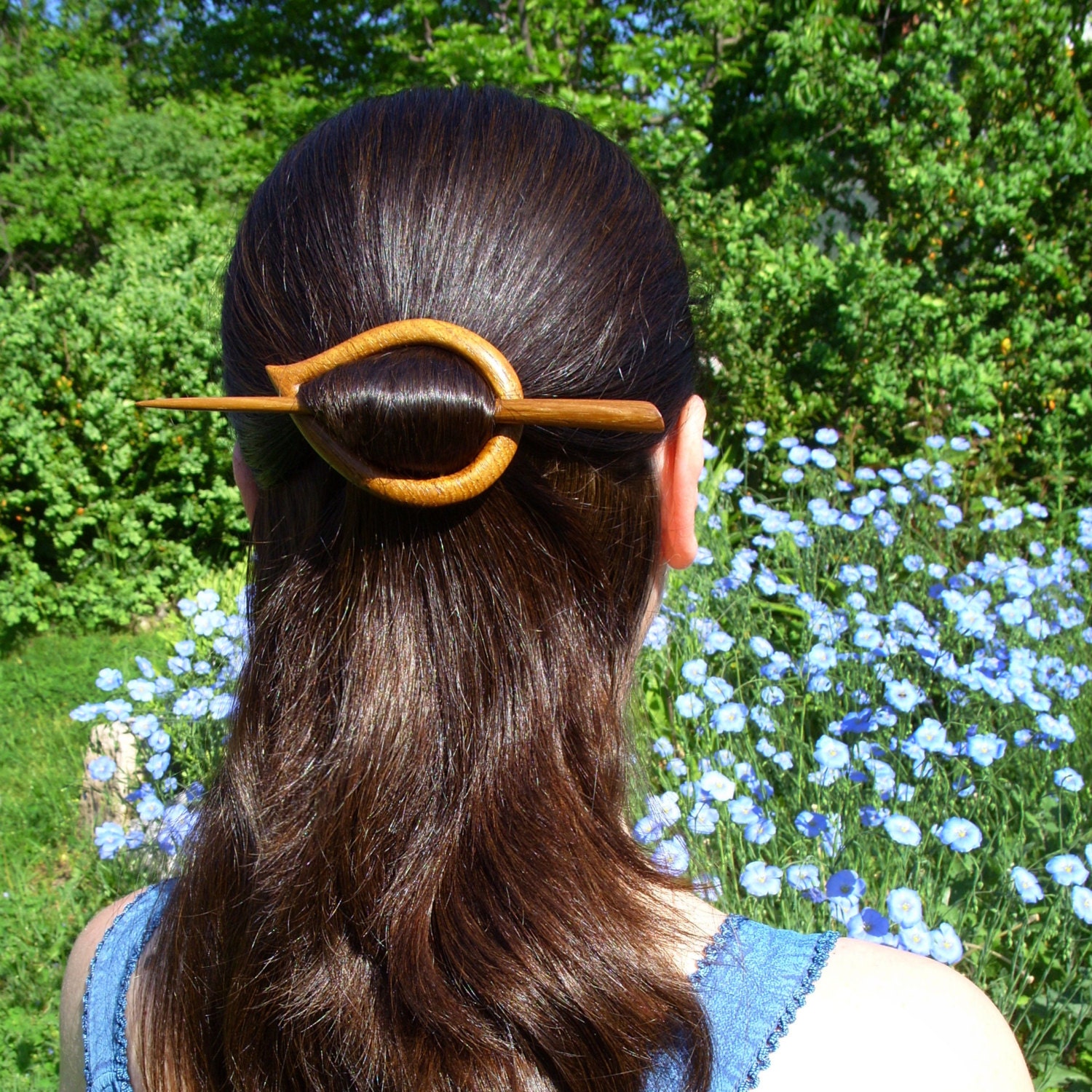 Wooden Shawl Pin Hair Clip Scarf pin Hair slider Barrette