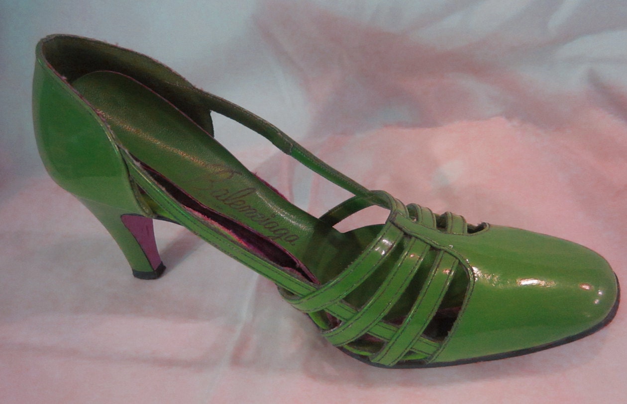 balenciaga heels green