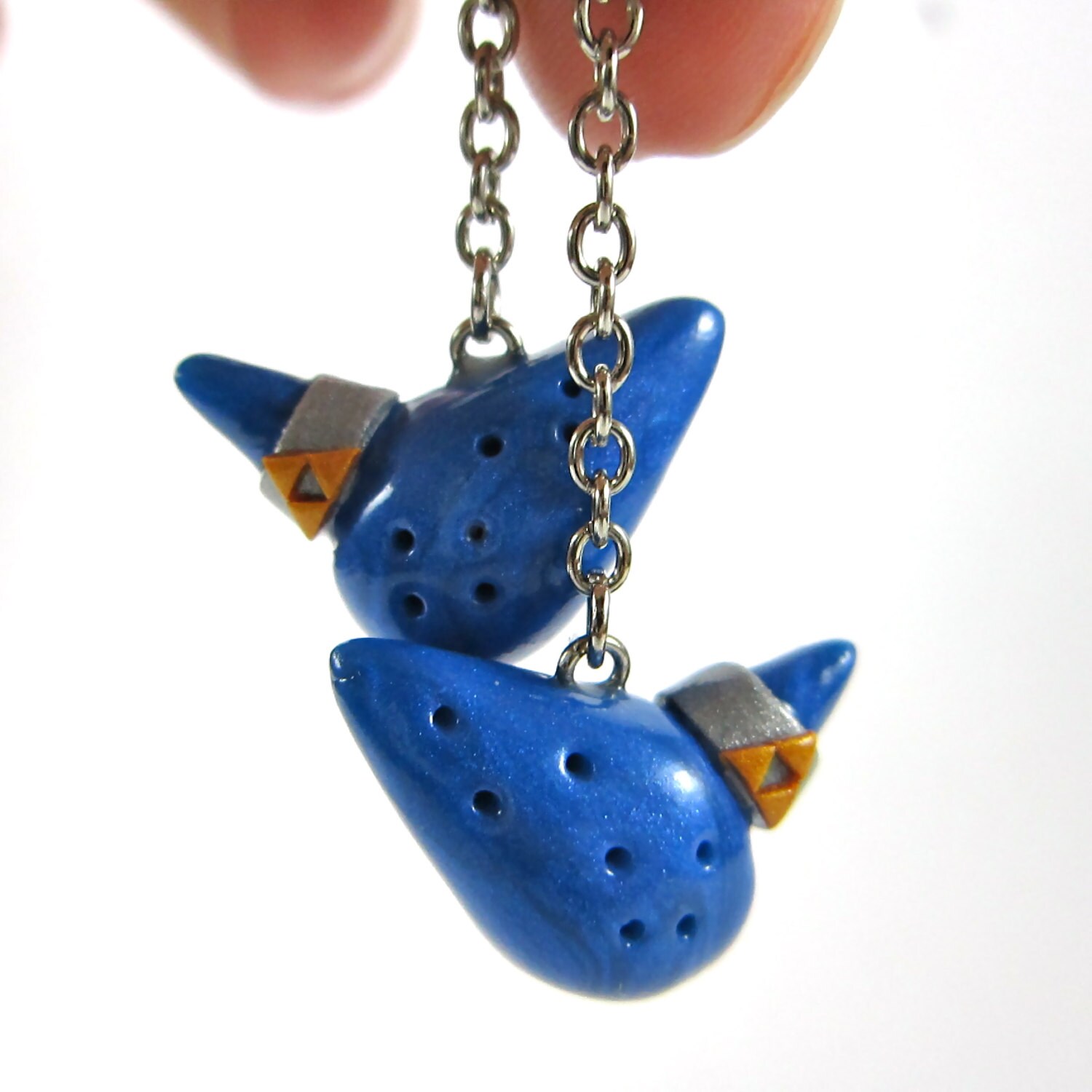 Legend of Zelda inspired Ocarina earrings