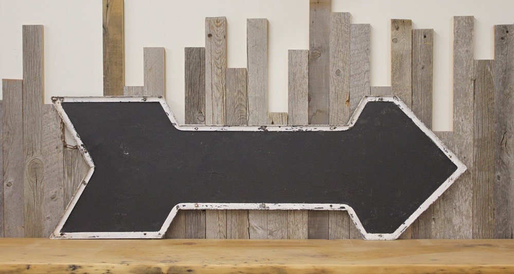 Vintage Industrial Metal Arrow Sign by JohnMihovetz on Etsy