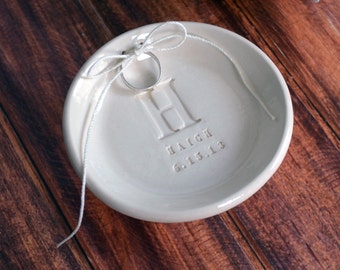 Custom Round Ring Bearer Bowl - Gift Bagged & Ready to Give