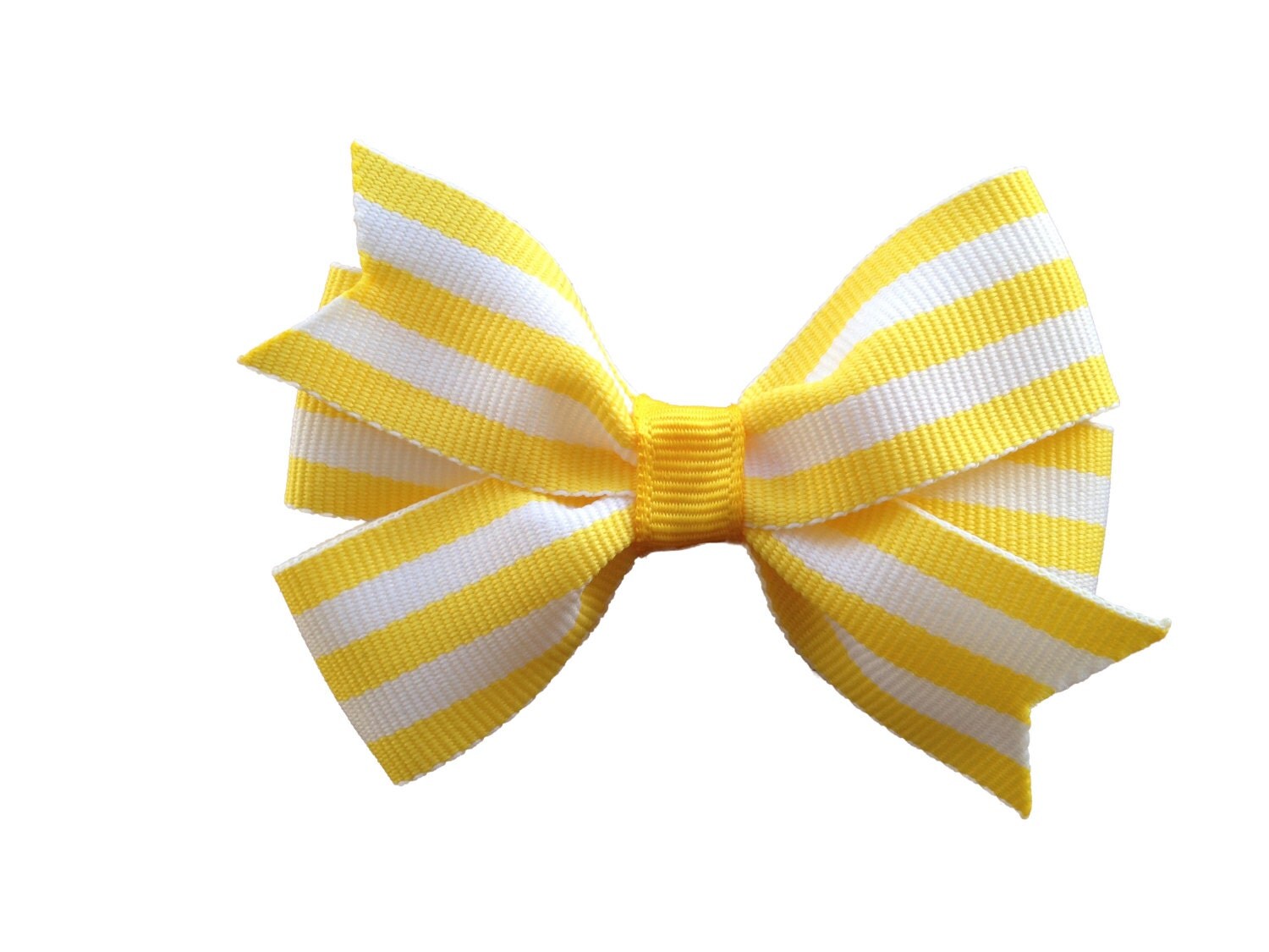 Yellow striped hair bow 3 inch hair bows hair bows girls