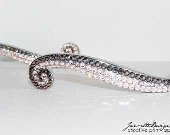 Swarovski Crystal Swirl Bling Drawer Pulls