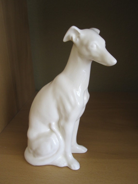 greyhound ceramic statue