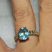 Blue topaz sterling ring December birthstone