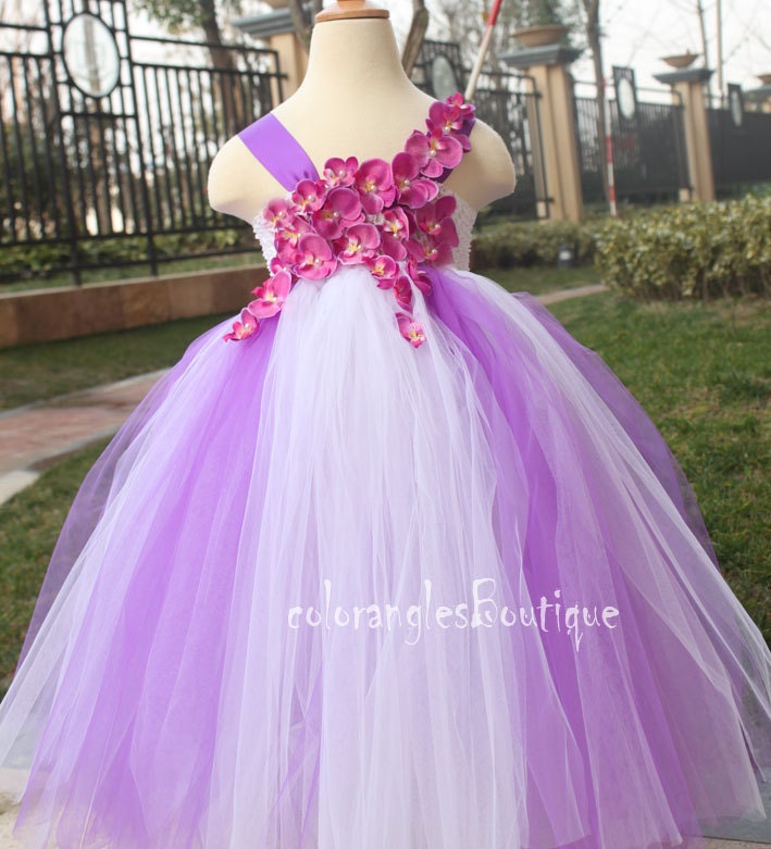 Purple tutu dress Flower Girl Dress baby dress toddler