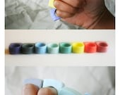 Handmade Pastel Flat Top Geometric Resin Ring - You Choose the Color -- Buy 2, Get One Free