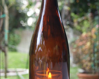 Cut Wine Bottles, Wine Wedding, Wine Gift, Wine, Wedding Decoration, Outdoor Lighting, Candles, Wine Bottles, Hurricane Globe, Centerpiece