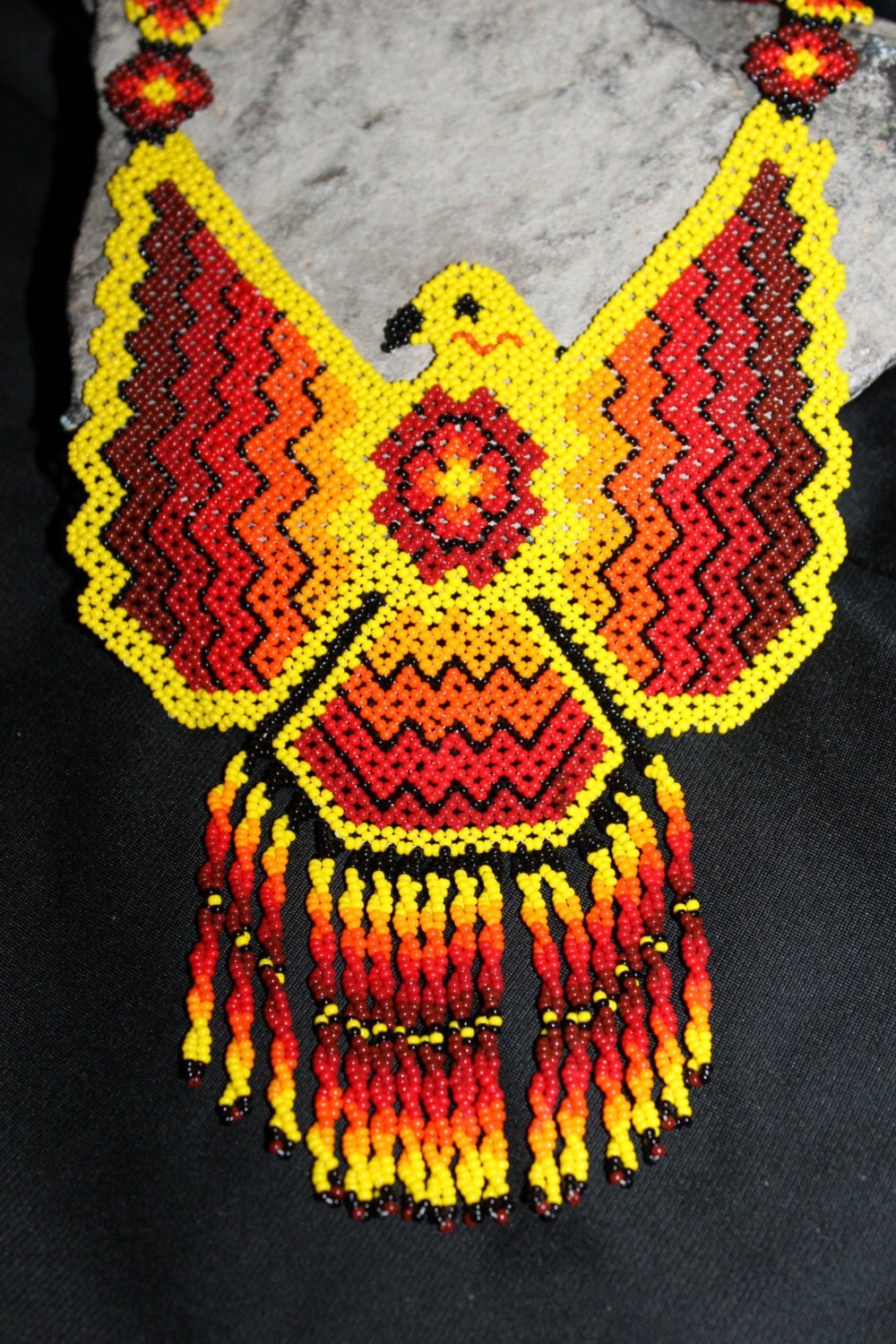 Download Huichol Eagle Beaded Necklace 1