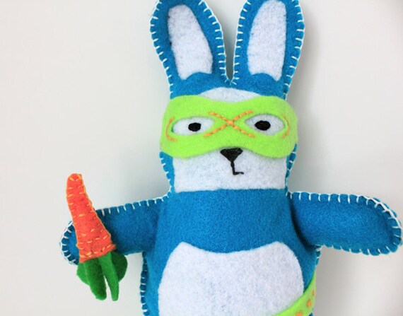superhero bunny plush
