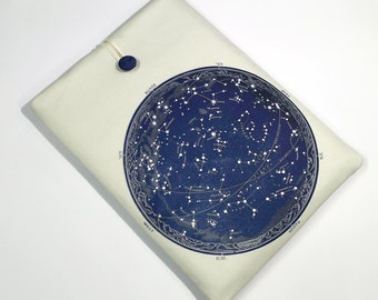 MacBook Air Laptop Sleeve, Celestial map, Star Map, Macbook Pro laptop case , Macbook Retina laptop cover, Sky map, padded laptop sleeve