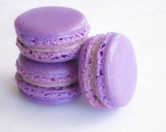 French Macaron Cookies 12 Creme de Cassis Macaroons Gift Splendid Sweet