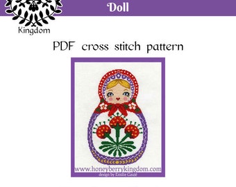 Matriochka - Russian Doll - Cross Stitch pattern- PDF