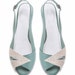 green peep toe flats
