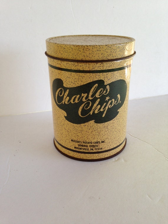 Mini Vintage Charles Chips Potato Chip Can by EightBoardsFarm