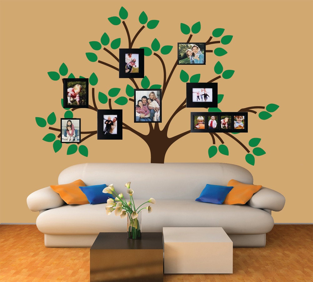 Family Photo Tree REUSABLE Wall Decal EXTRA LARGE