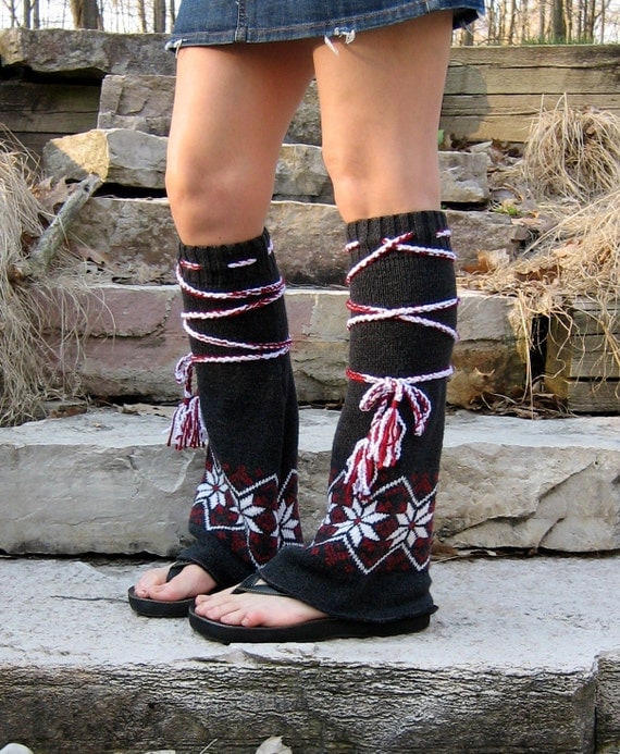 Leg Warmers Womans Hippie Clothing Boho Clothing Upcycled Leg Warmers ...