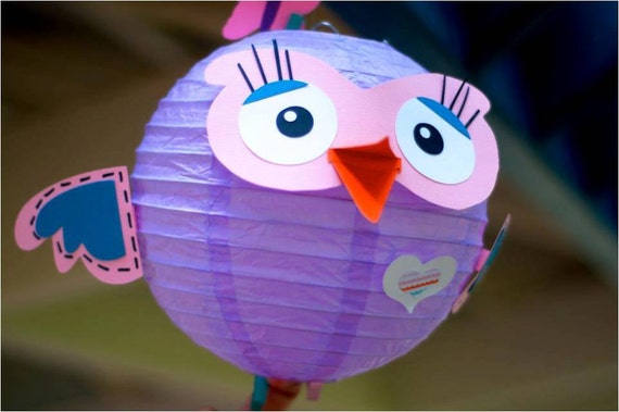 Items similar to DIY Purple OWL Paper lantern kit on Etsy