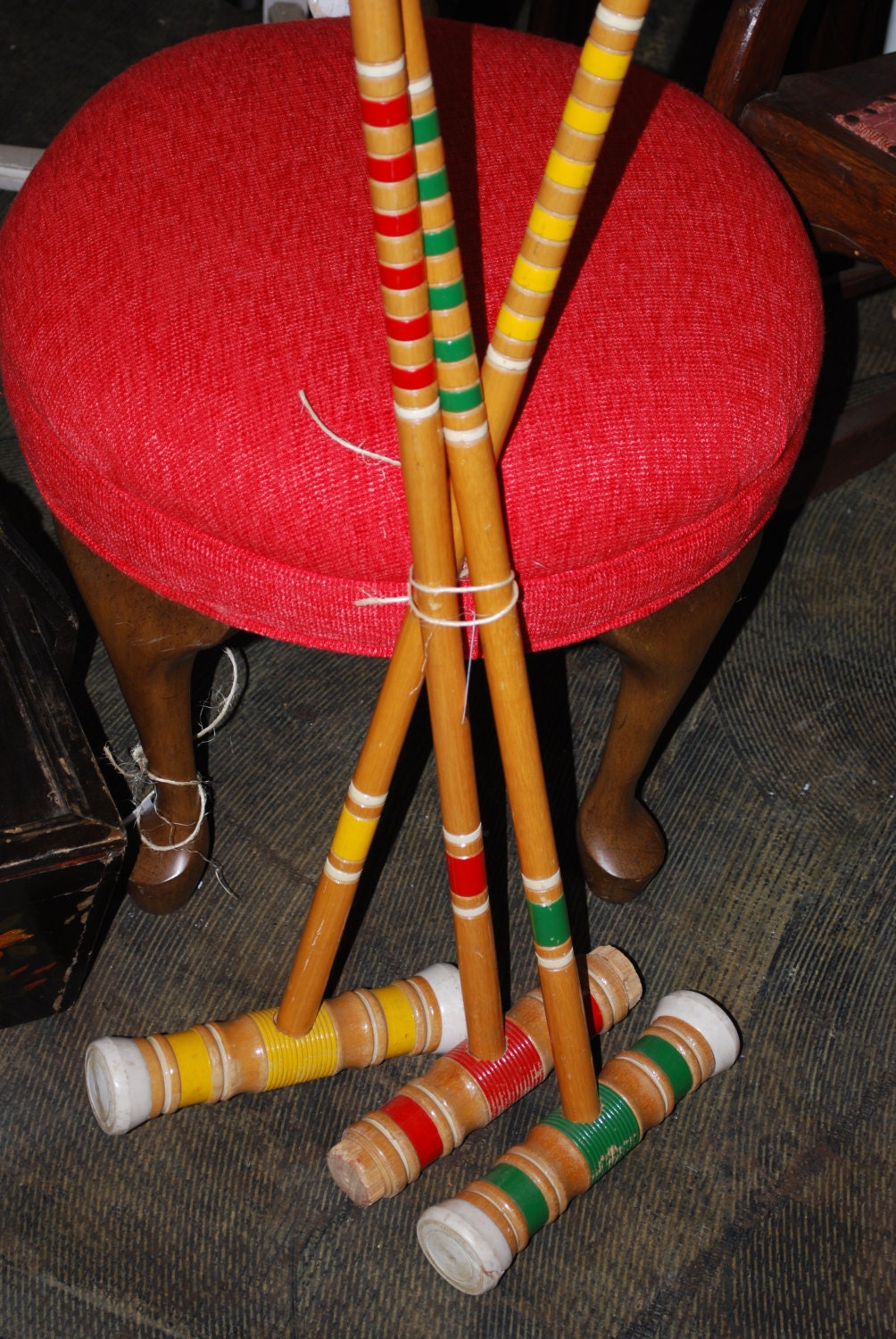 Vintage Croquet Sticks Set of Three