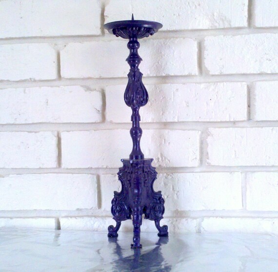Purple Candle holder // Vintage Plum Upcycled by CurrentClassic
