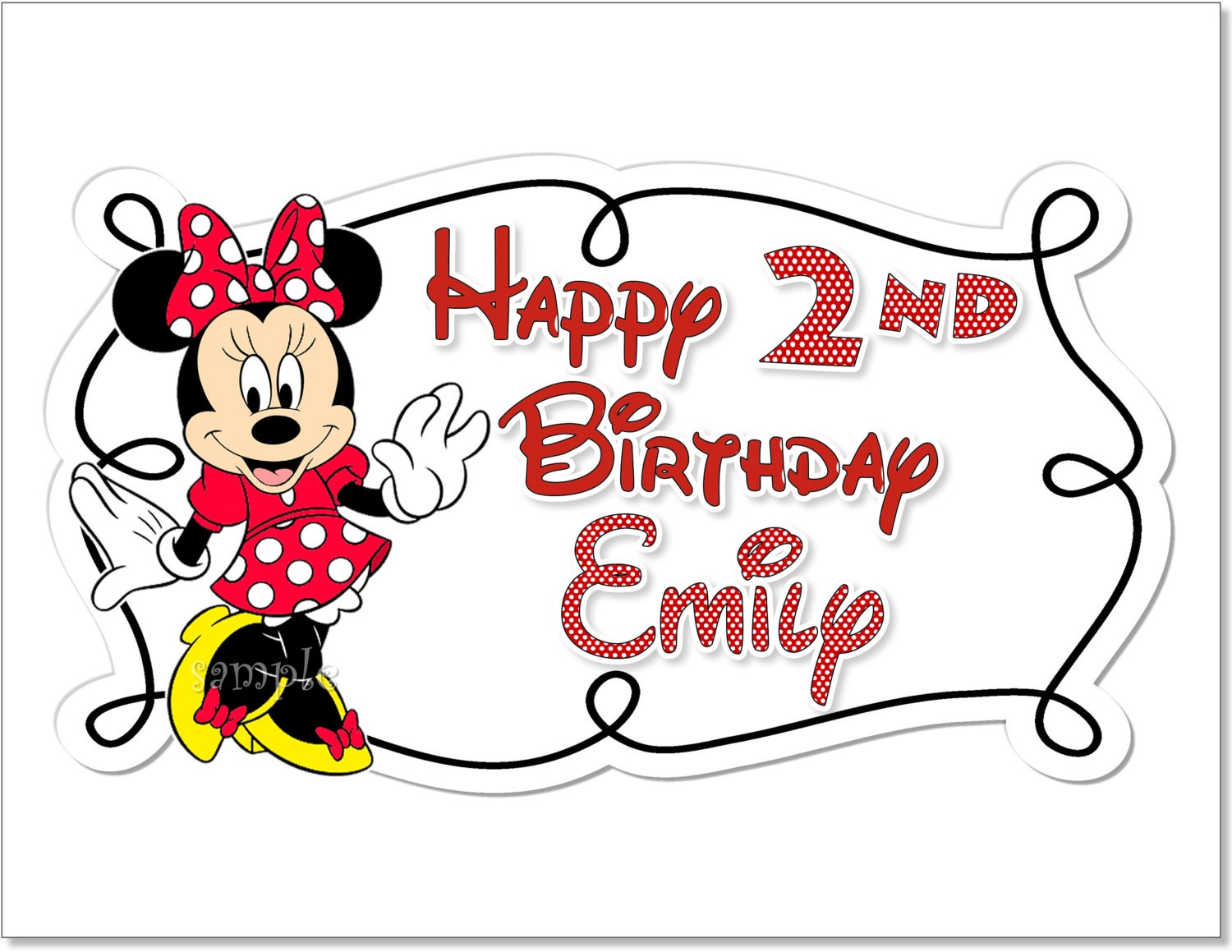 Red MINNIE MOUSE Birthday Door Sign Birthday Party Door Sign