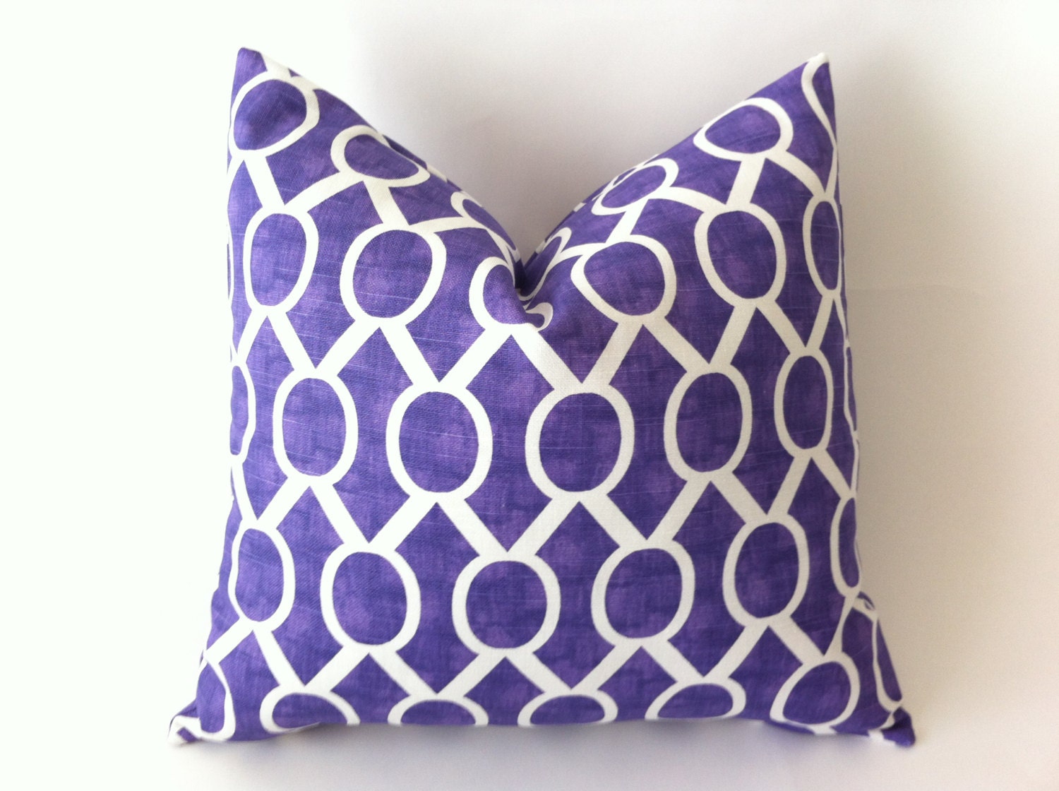 Purple Trellis Pillow cover Euro Sham Purple Floor by Pillomatic