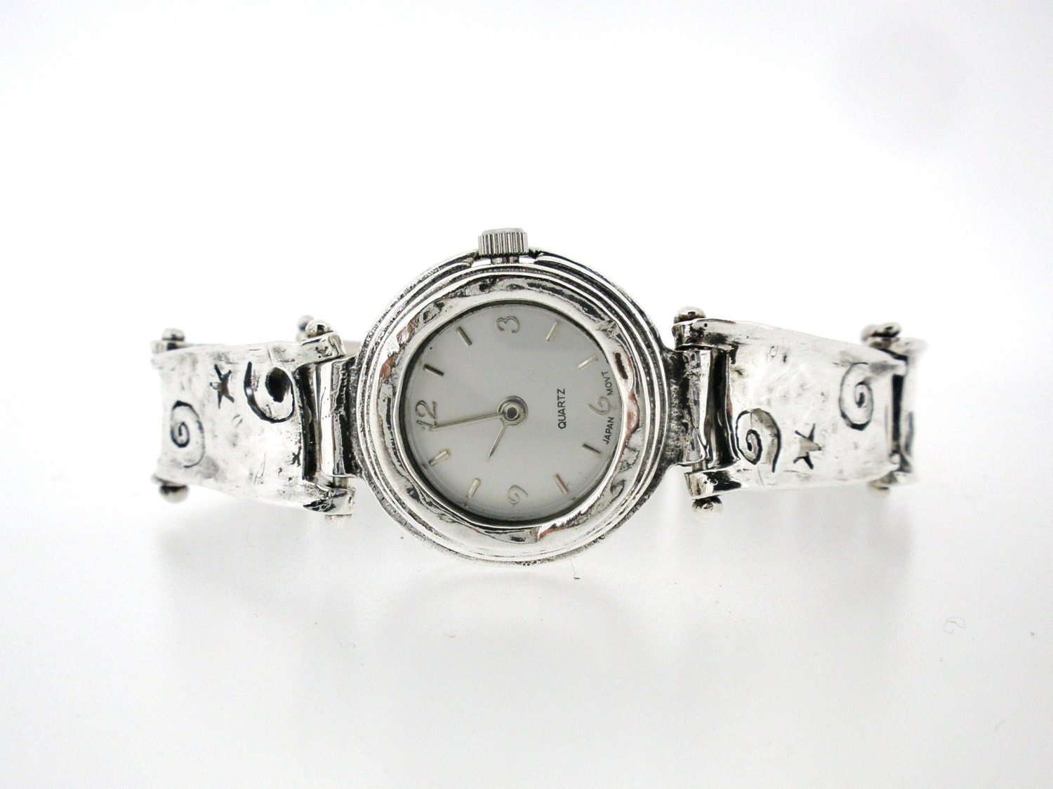 Porans Handcrafted Sterling Silver Watch Bracelet Unique