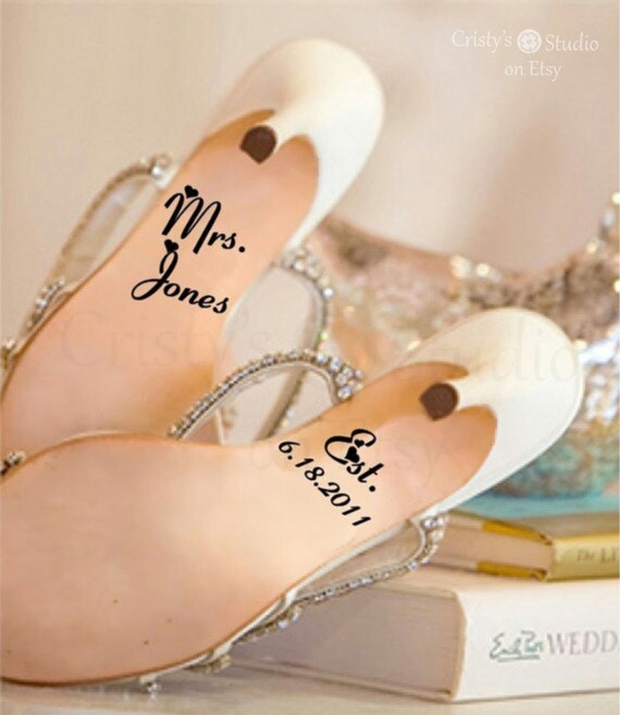 Free Shipping - Wedding Shoe Decals