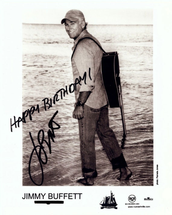 Jimmy Buffett 8 x 10 20x25cm Signed Glossy with Certificate