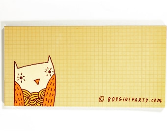 Small notepad, GRID PAPER Pads, Graph paper notebook, teacher notepad, wise owl paper goods, lunch box notes, small gifts for teachers
