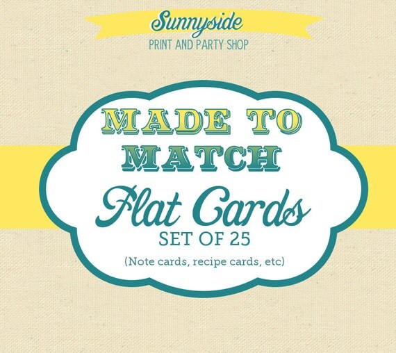 Add-on 25 Printed 4x6 Cards for Thank You / Wish / Prediction / Recipe Flat Cards Il_570xn
