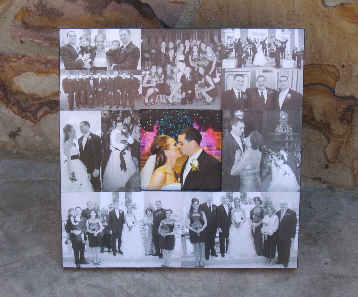 Unique Engagement Gift Wedding Collage Picture Frame