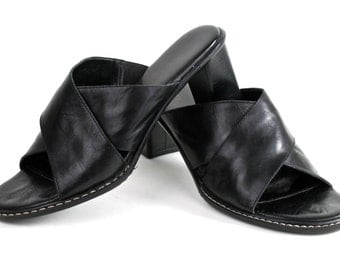 vintage leather mules